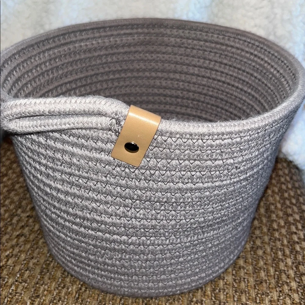 Gray Woven Storage Basket - Picture 5 of 8